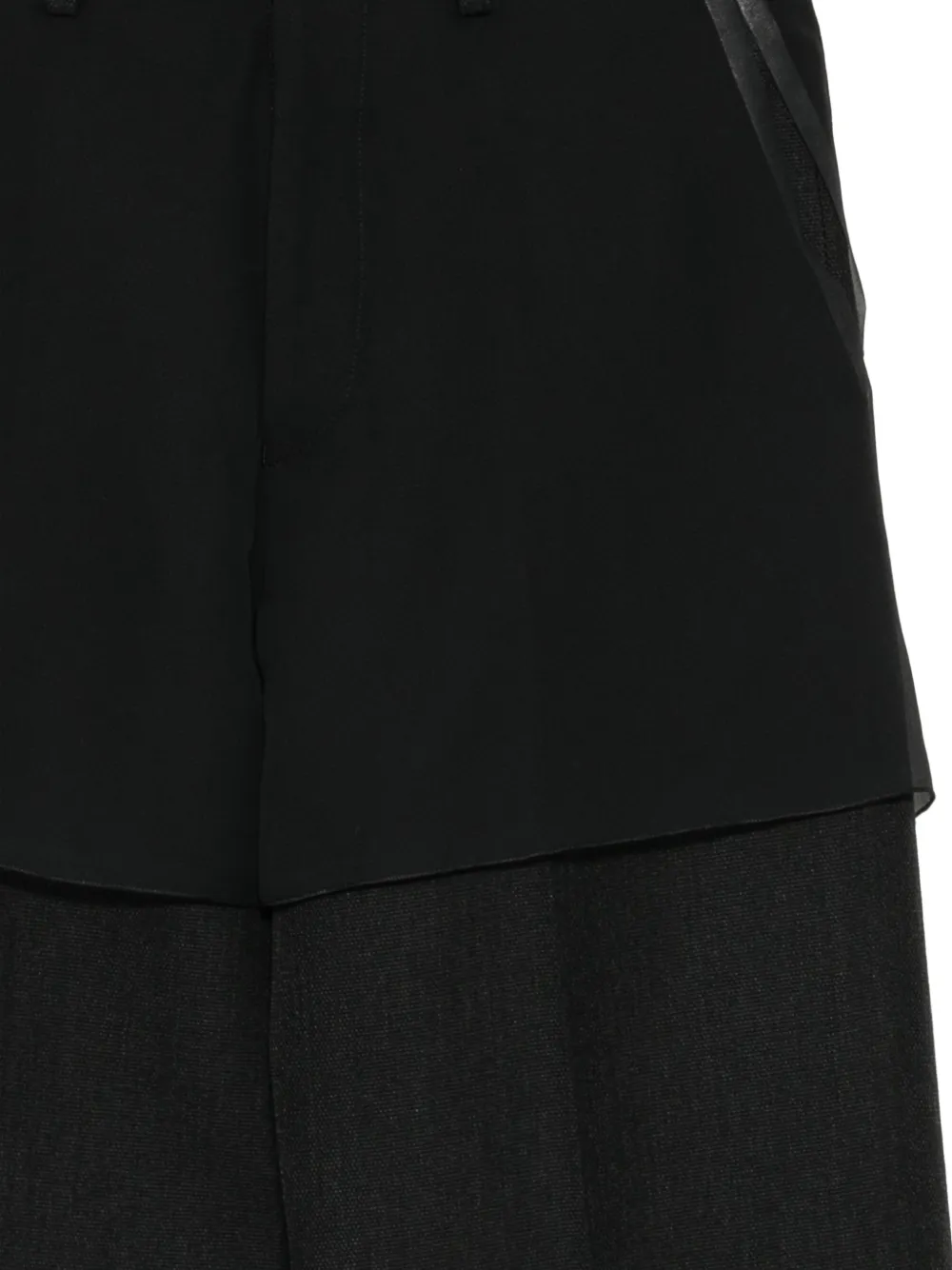 Undercover Broek met wijde pijpen en gelaagd vlak Zwart