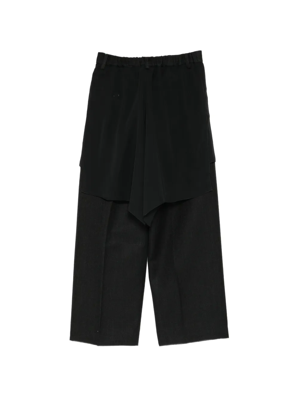 Undercover Broek met wijde pijpen en gelaagd vlak Zwart