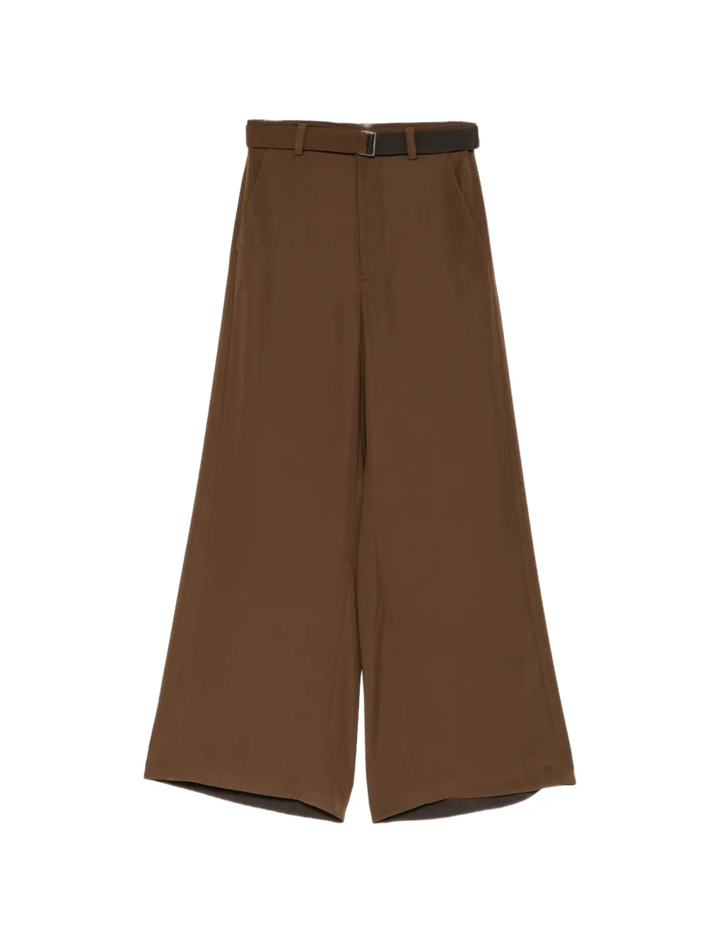 Sacai Broek met wijde pijpen Bruin
