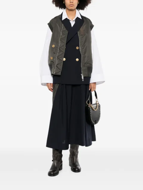 sacai layered bomber gilet