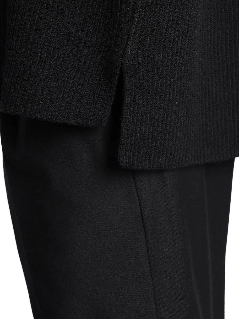 Roberto Collina Ribgebreid poloshirt Zwart