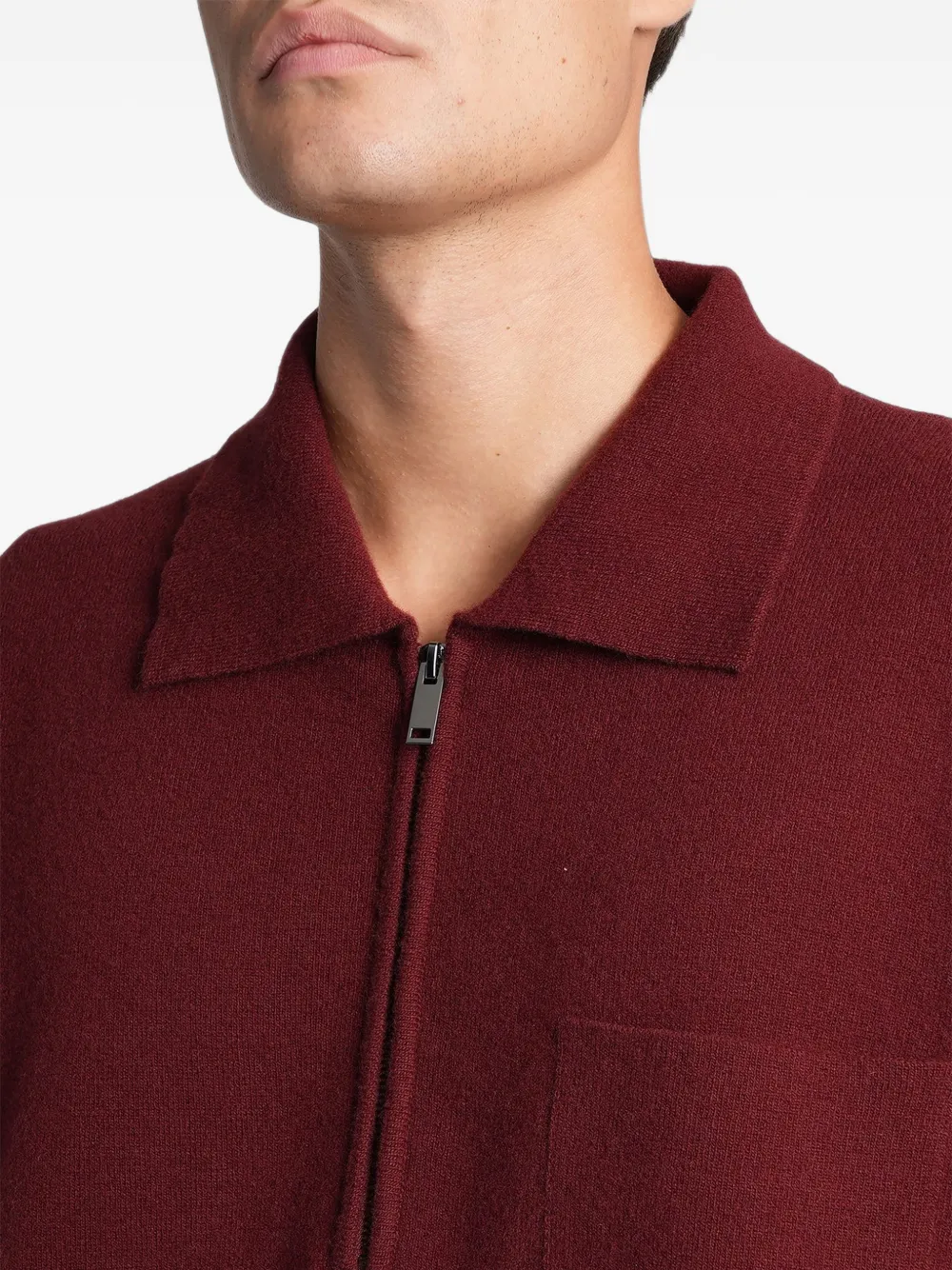 Roberto Collina Poloshirt met borstzak en kwartrits Rood