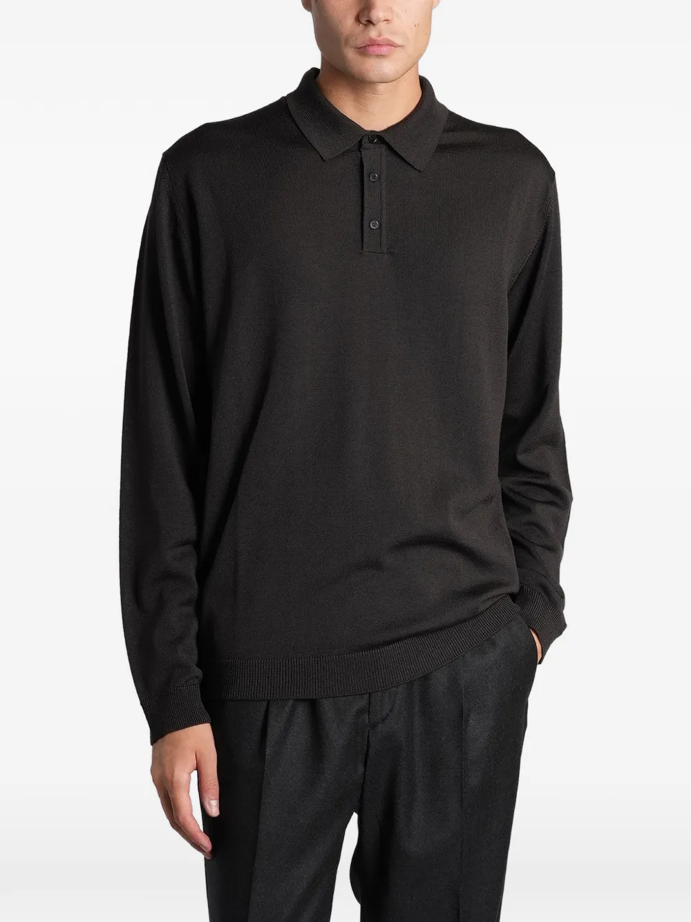 Roberto Collina long-sleeve polo shirt