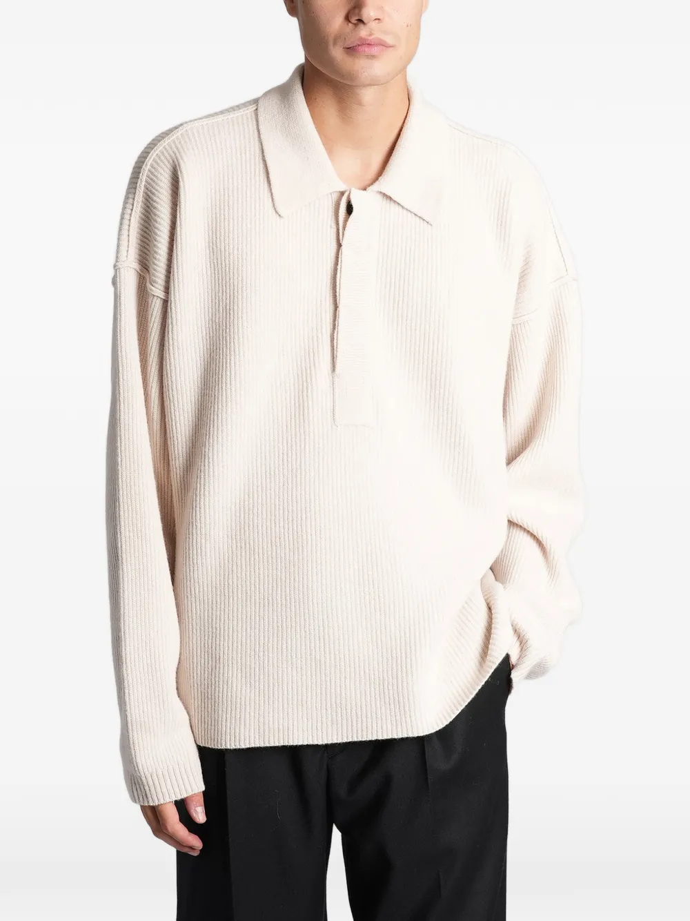 Roberto Collina ribbed-knit polo shirt