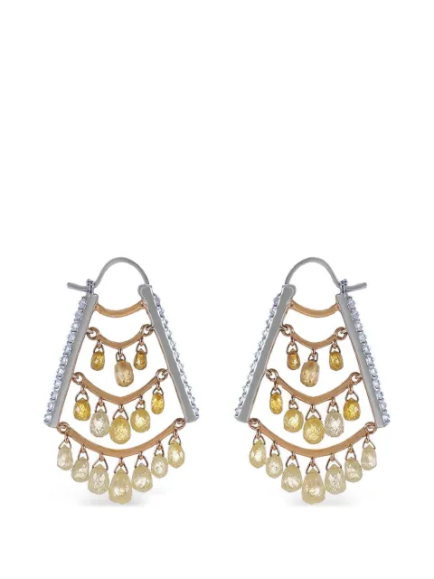 Parulina diamond chevron earrings