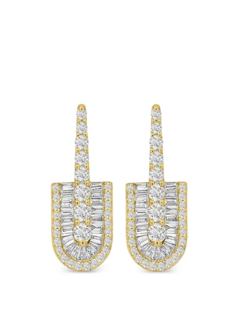 U LOS ANGELES diamond U drop earrings