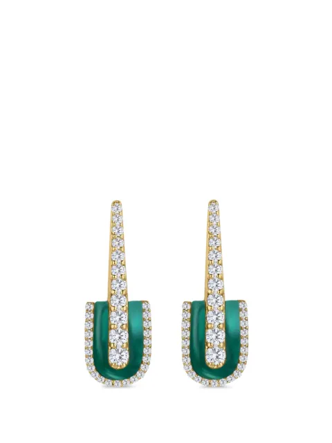 U LOS ANGELES U Drop malachite earrings