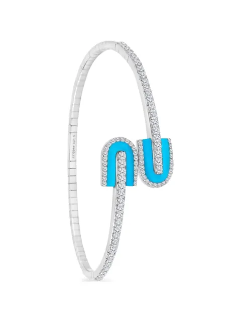 U LOS ANGELES U Duo diamond and turquoise bangle