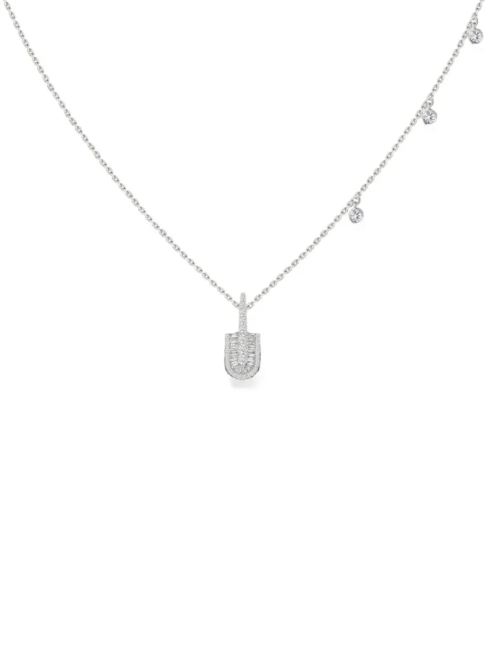 U LOS ANGELES U Solo diamond necklace - Silber