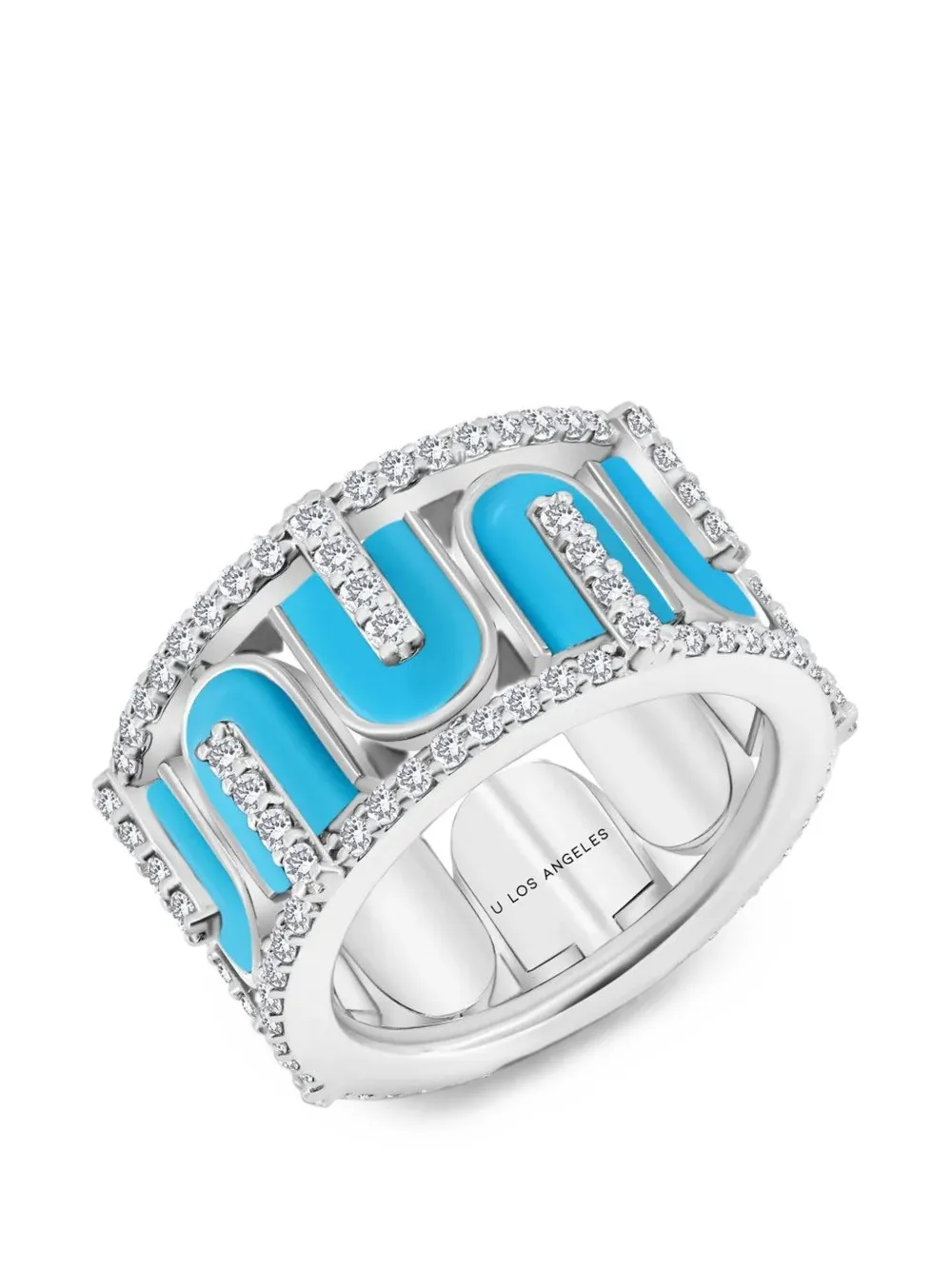 U LOS ANGELES U Hoops diamond ring - Silber