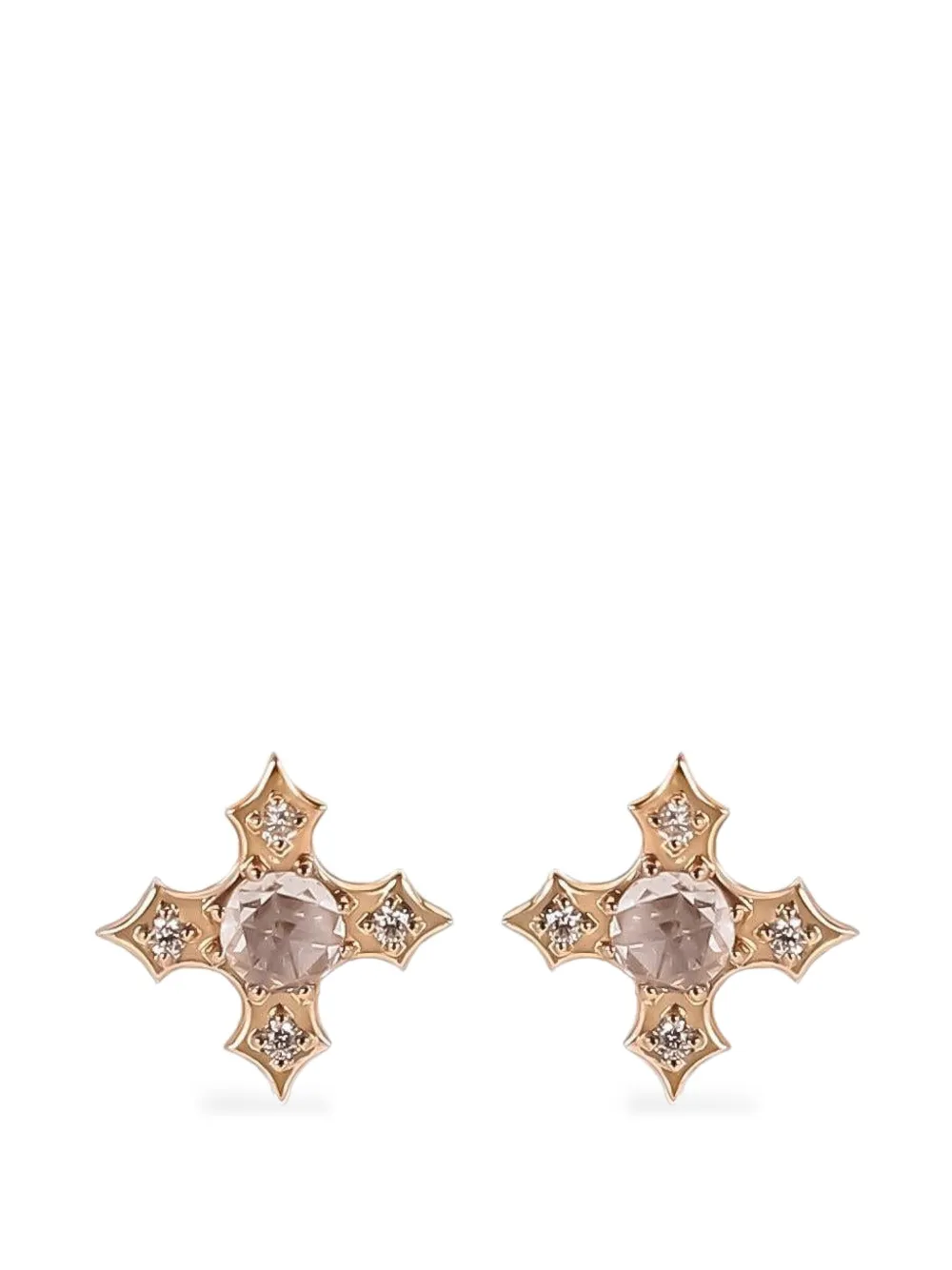 Parulina Tudor diamond stud earrings - Rosa