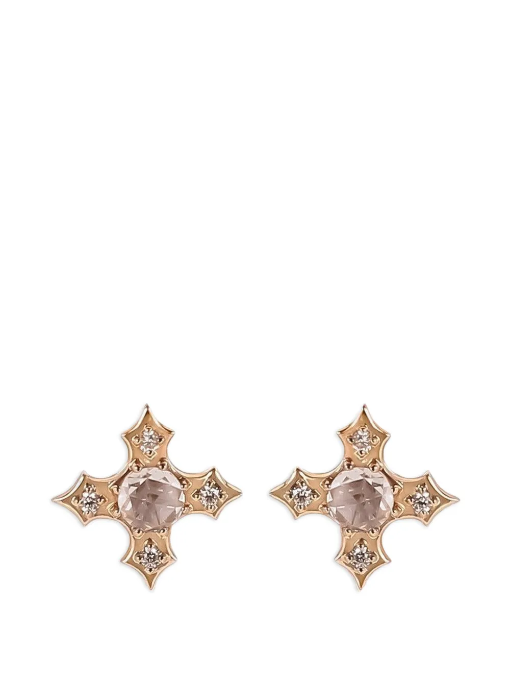 Parulina Tudor diamond stud earrings - Rosa
