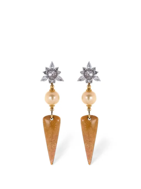 Parulina diamond and pearl detachable earrings