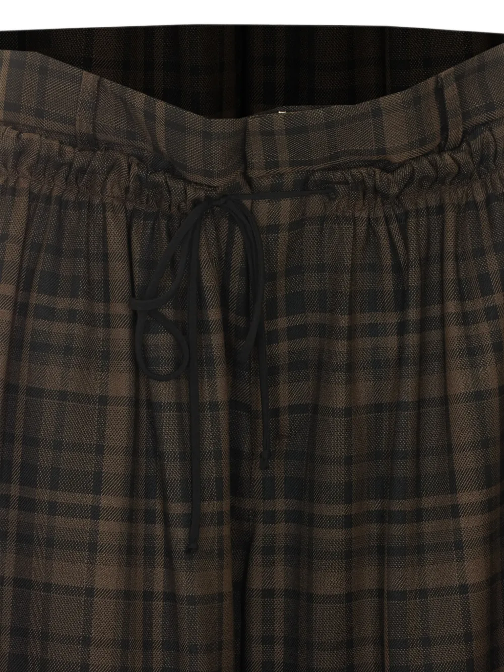 Aniye By Geruite broek met trekkoordtaille Bruin