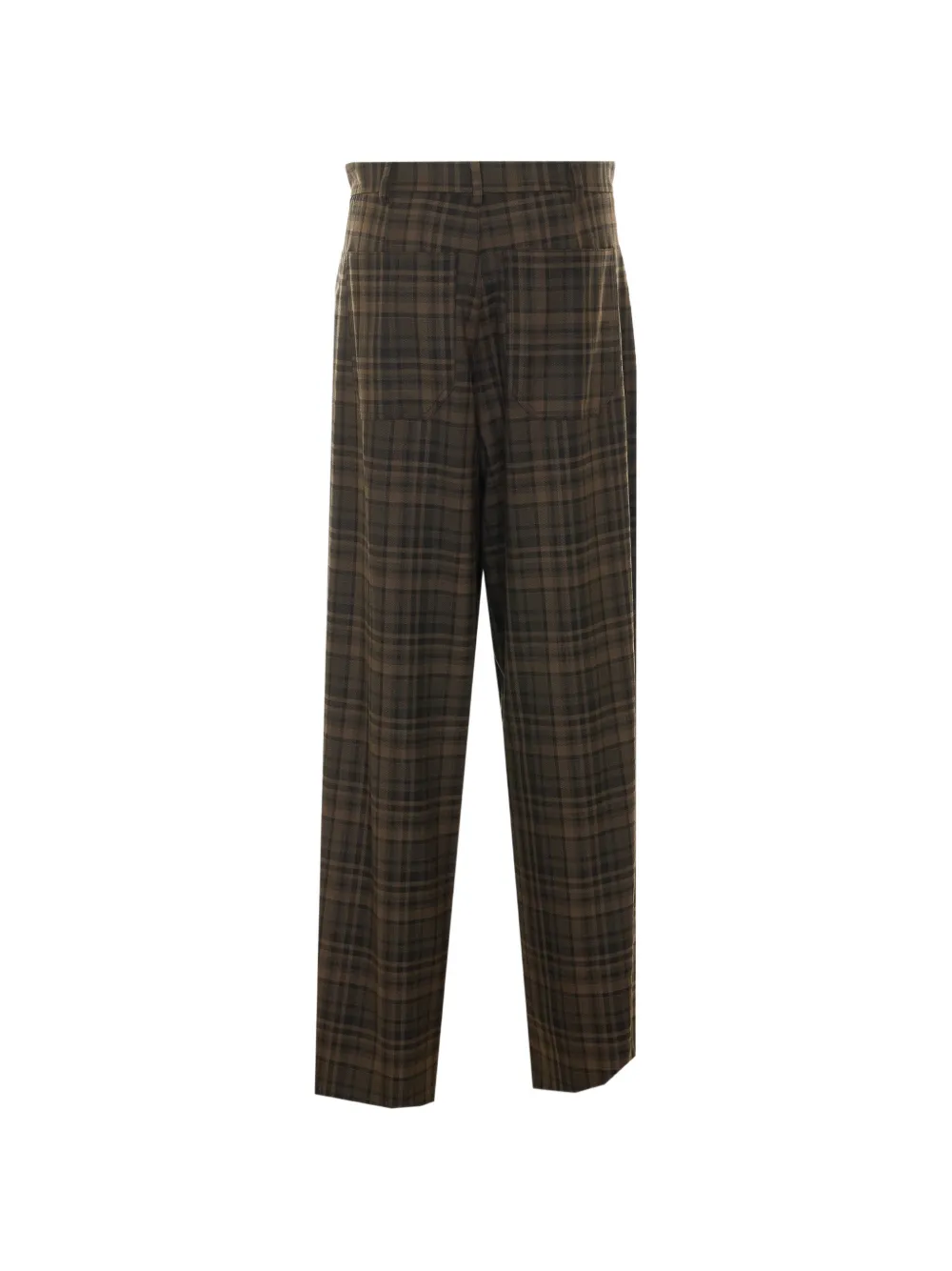 Aniye By Geruite broek met trekkoordtaille Bruin