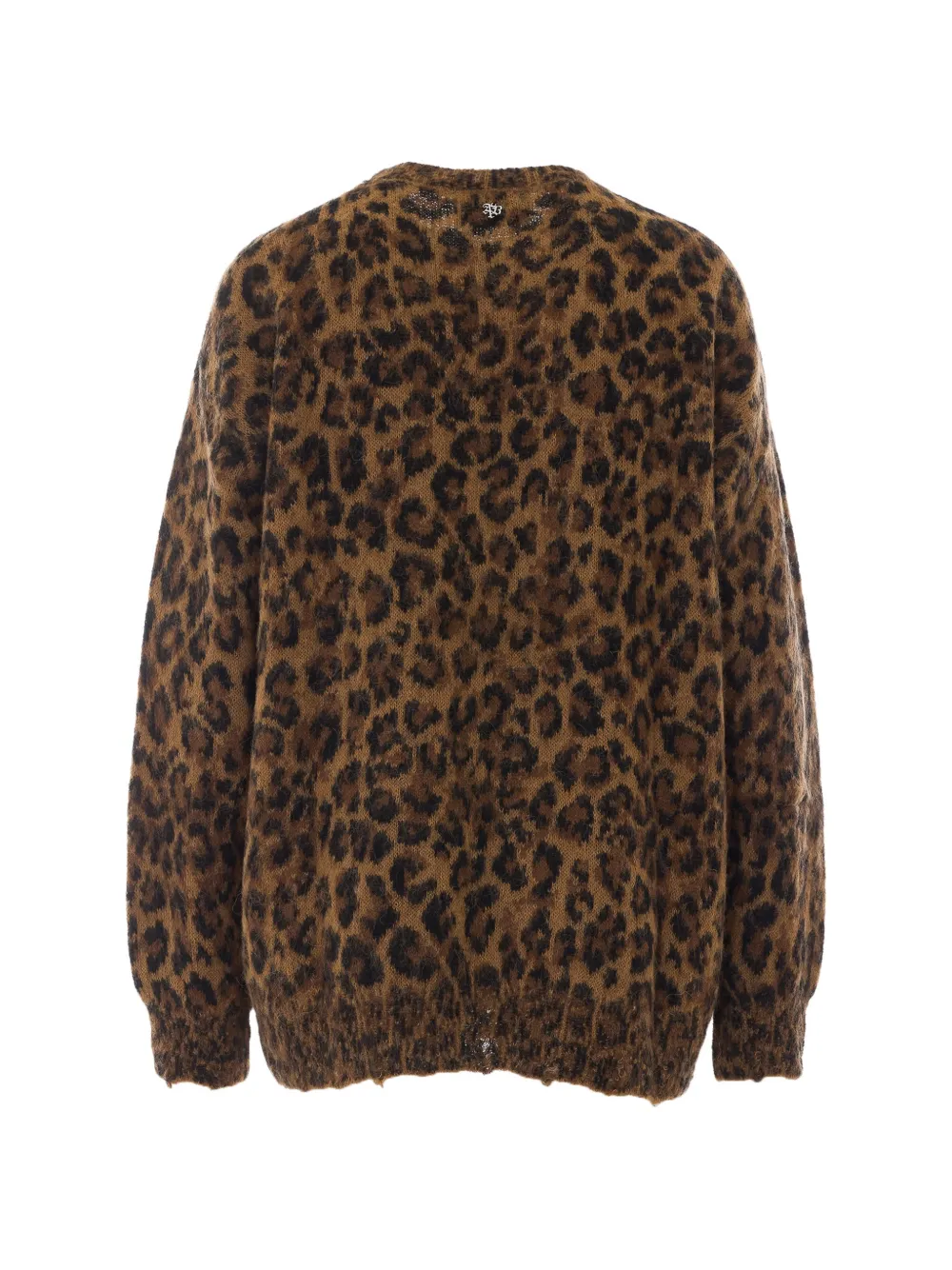 Aniye By Felly gerafelde trui met luipaardprint Bruin
