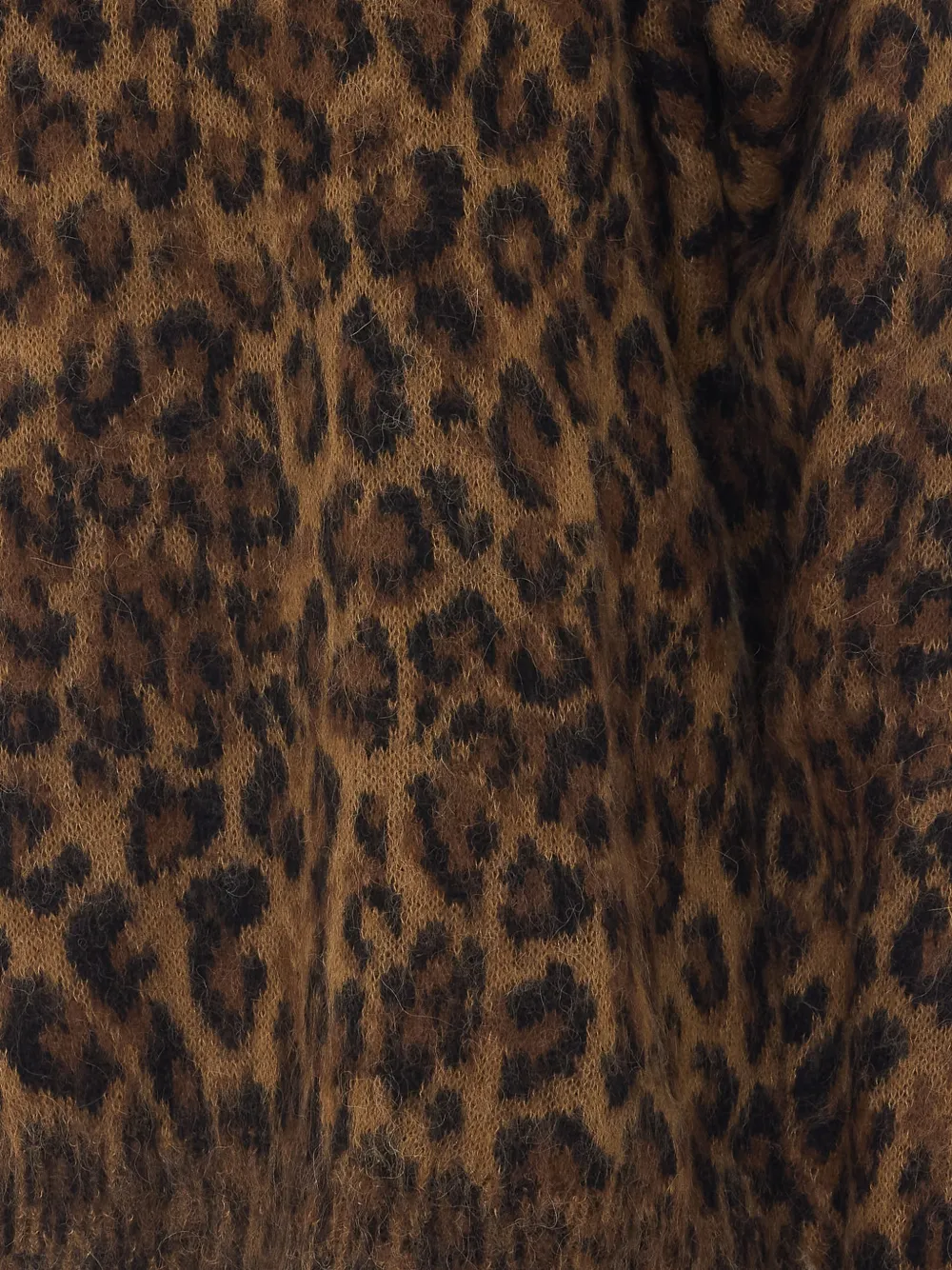 Aniye By Felly gerafelde trui met luipaardprint Bruin