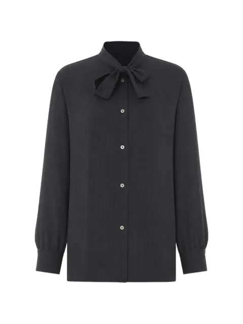 A.P.C. tie colar striped shirt
