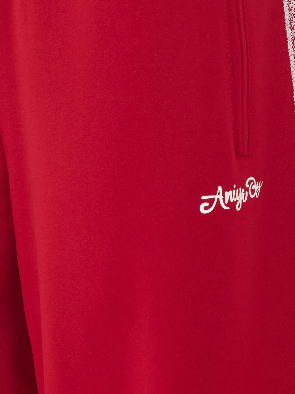 Aniye By Sienna trainingsbroek met kanten afwerking Rood