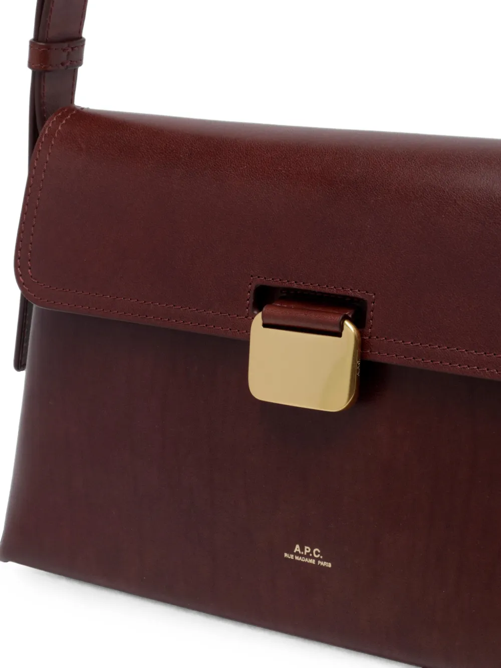 A.P.C. Simone leren schoudertas Rood