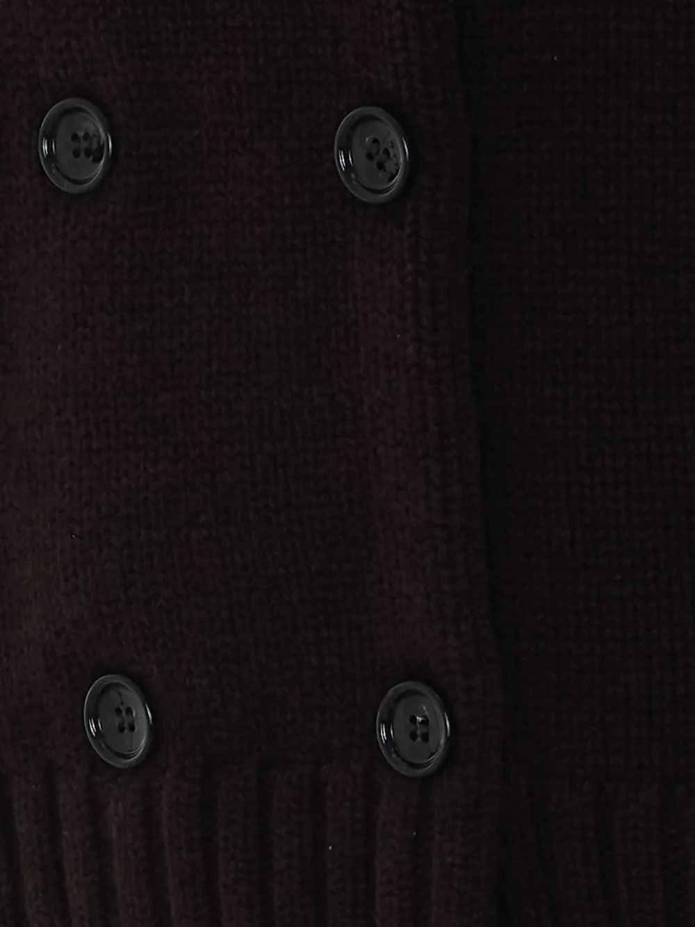 Allude Vest met dubbele rij knopen Bruin