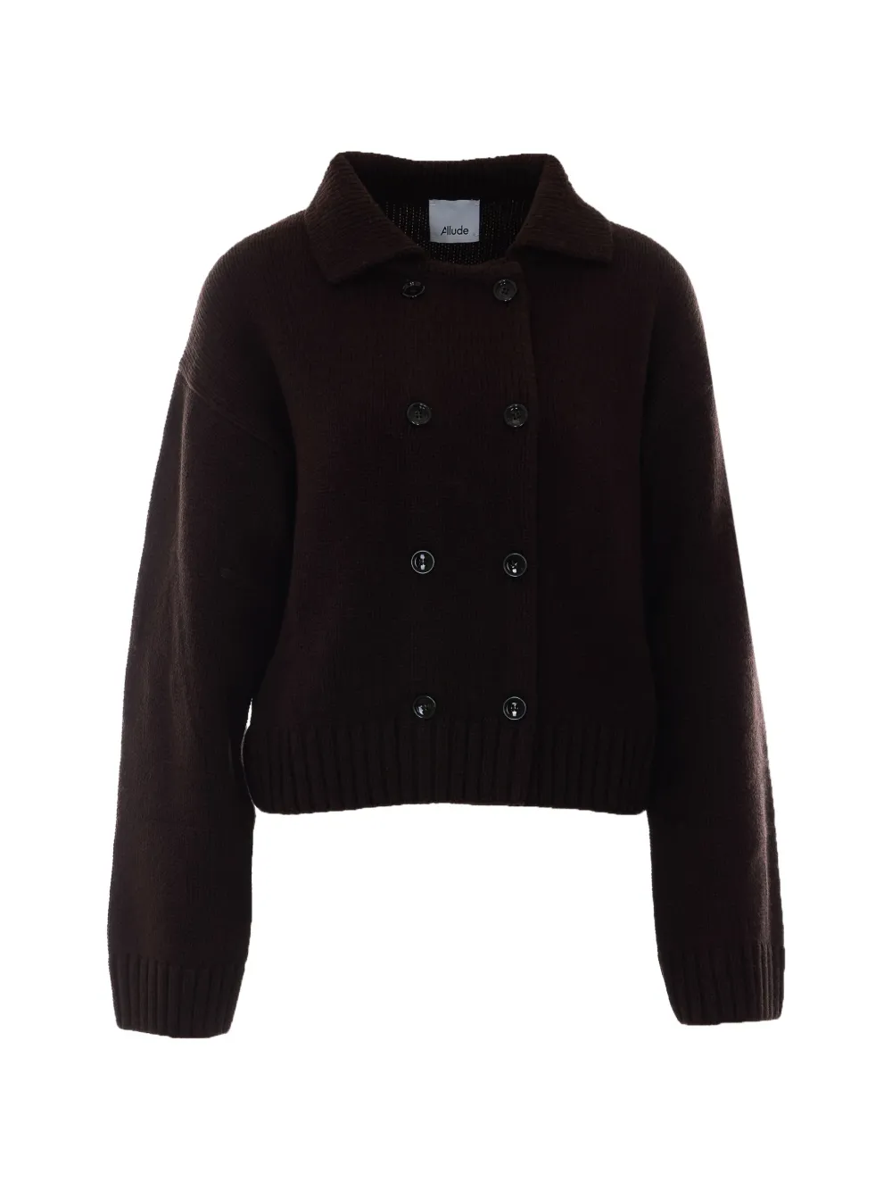 Allude double-breasted knitted cardigan