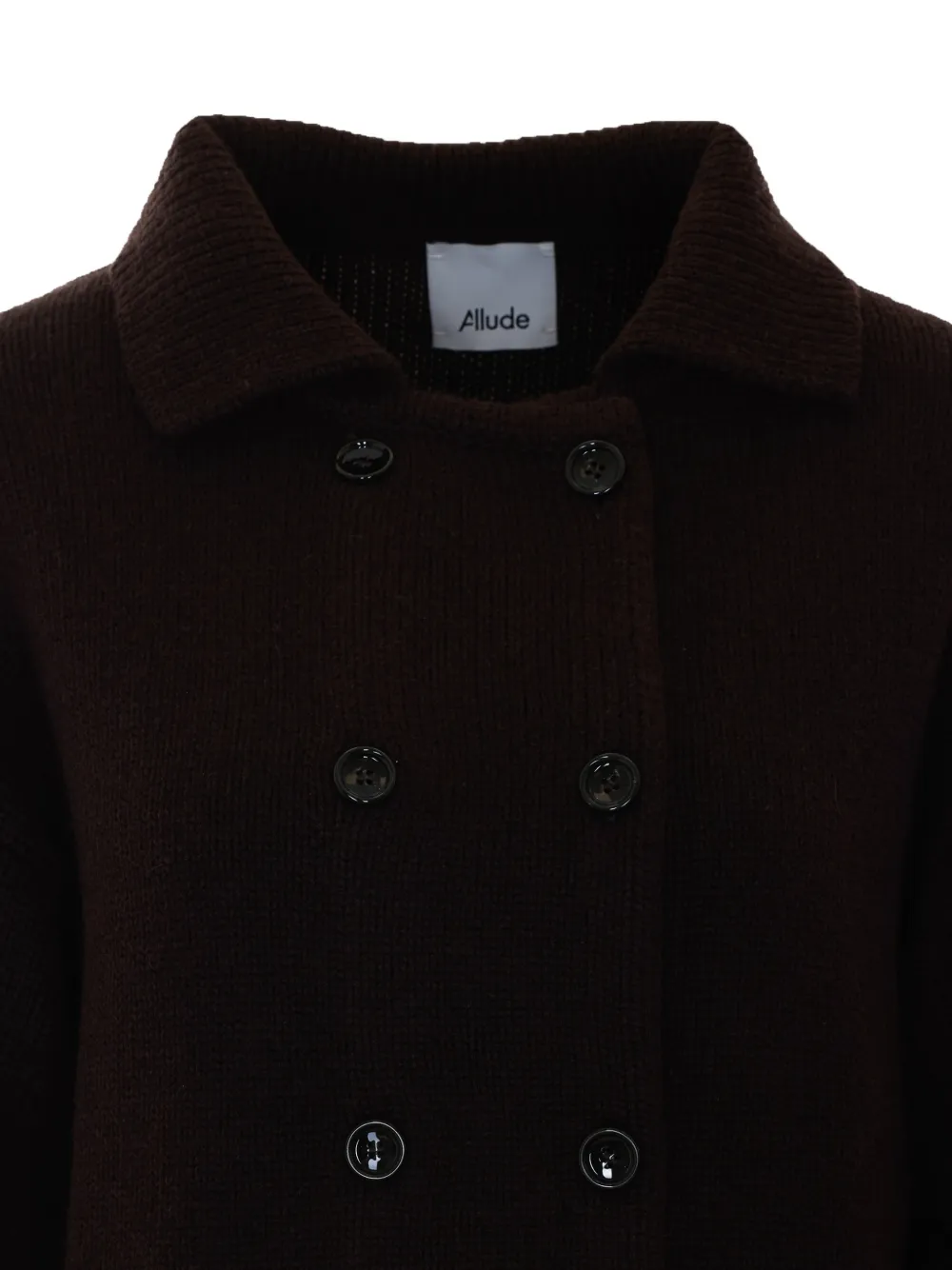 Allude Vest met dubbele rij knopen Bruin