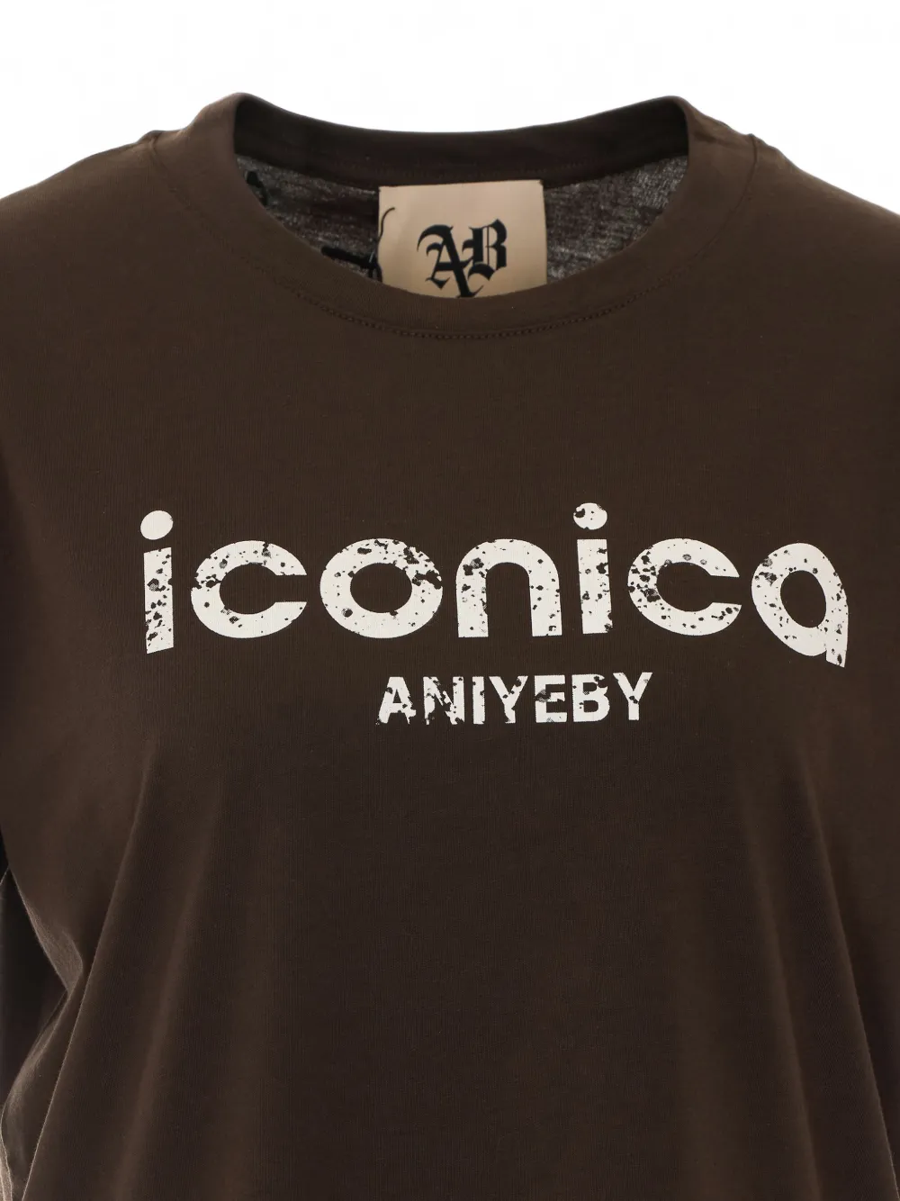 Aniye By T-shirt met logoprint met ronde hals Bruin
