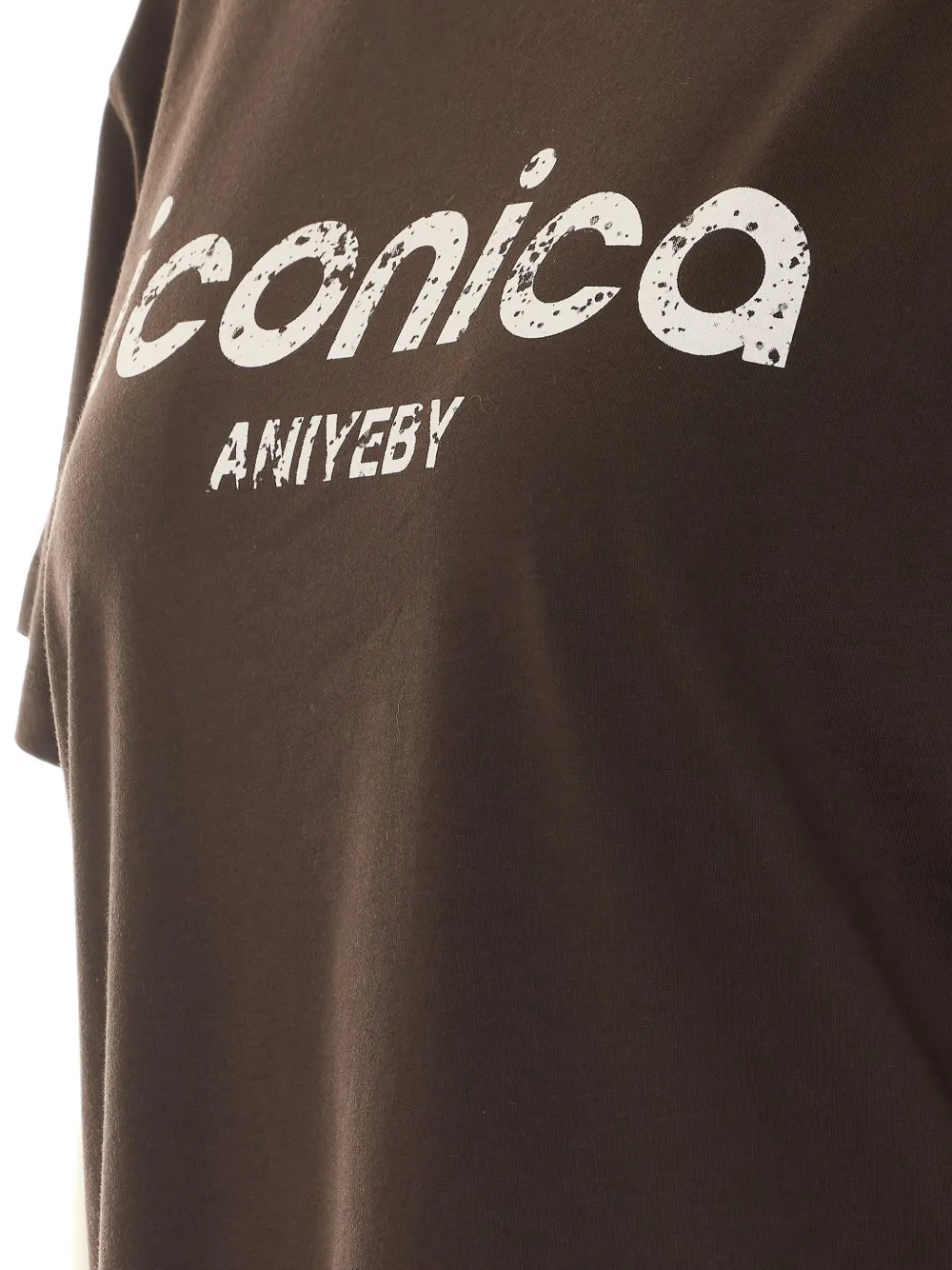 Aniye By T-shirt met logoprint met ronde hals Bruin