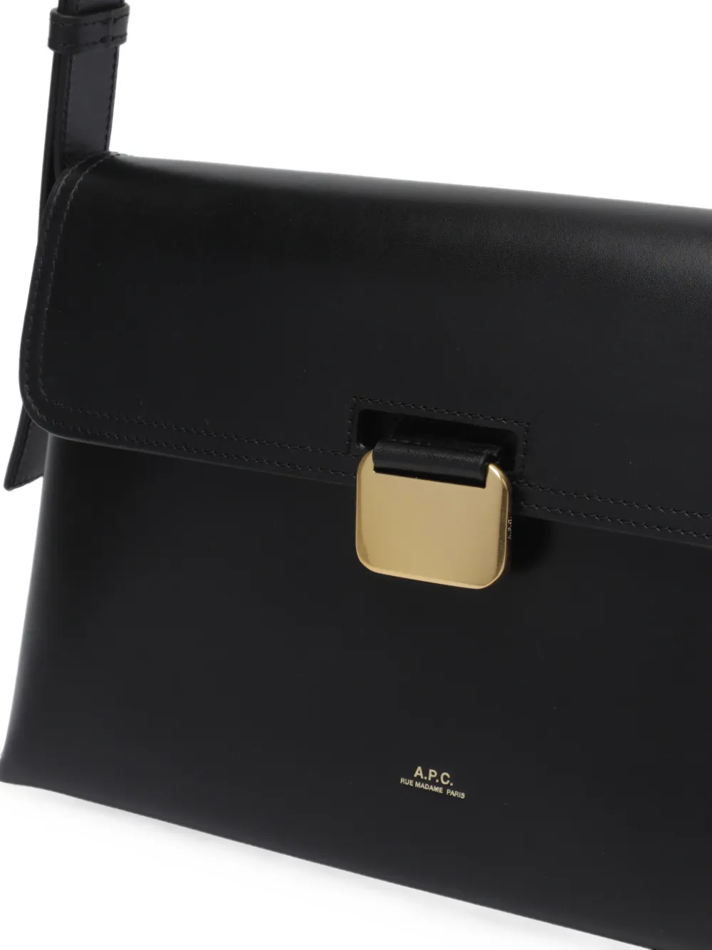 A.P.C. Simone foldover-top buckle-fastening shoulder bag Zwart
