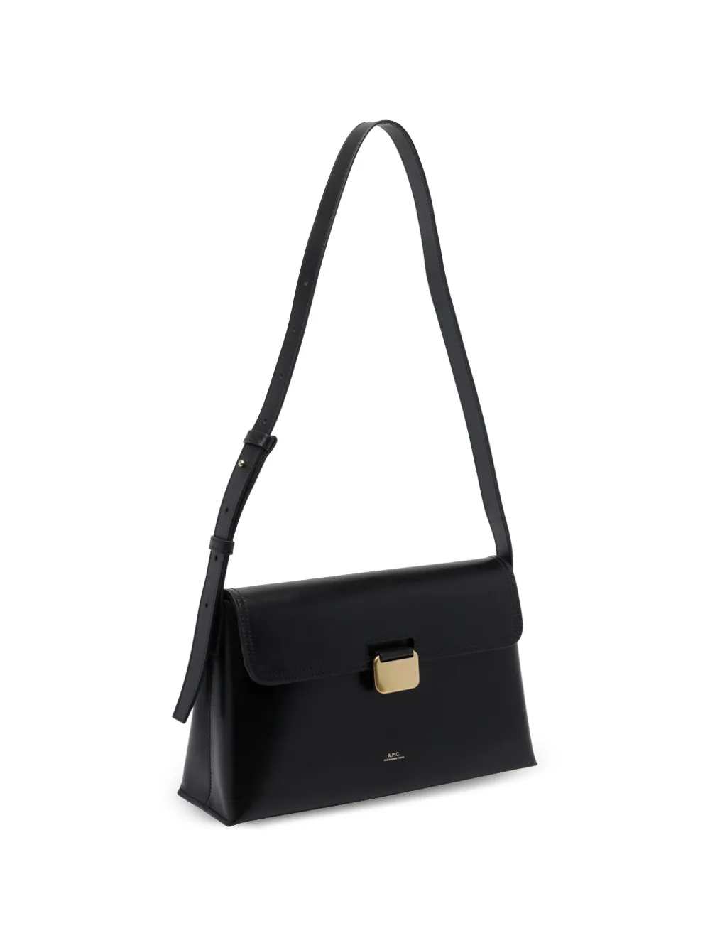 A.P.C. Simone foldover-top buckle-fastening shoulder bag Zwart