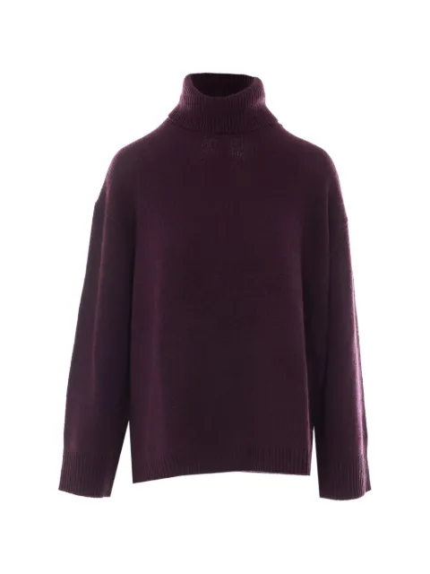 Allude high-neck drop-shoulder sweater