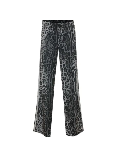 Aniye By Jodie leopard-print lace-trim track pants