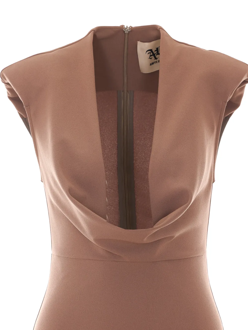 Aniye By Dina jabot-detail mini dress Bruin