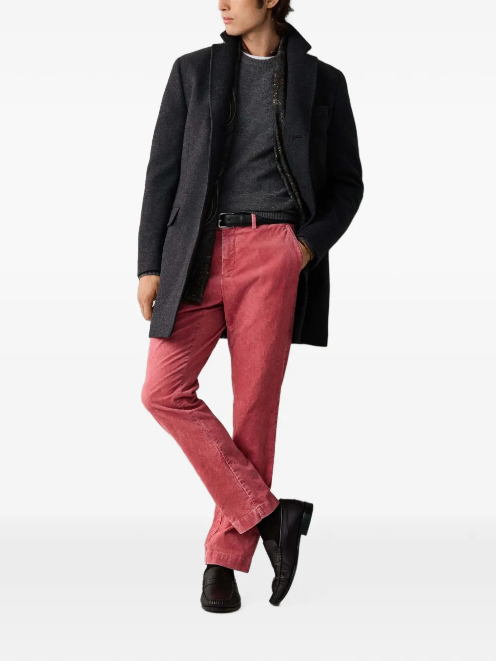Hackett London Kensington ribfluwelen broek Rood