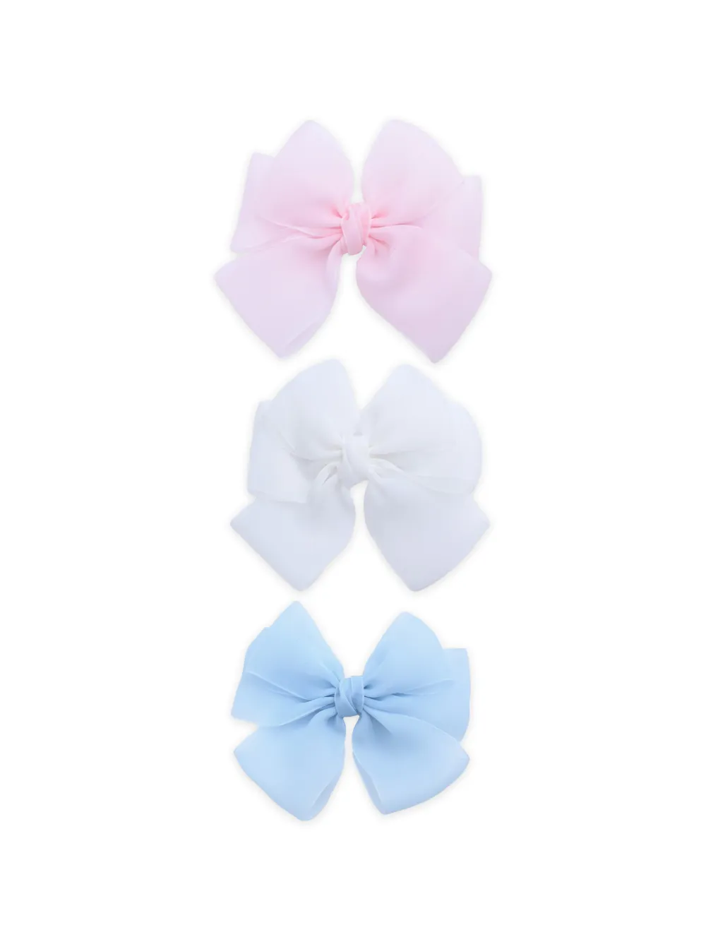 Mimi Tutu Kids' Bow-detail Hair Clips (set Of Three) In Blue