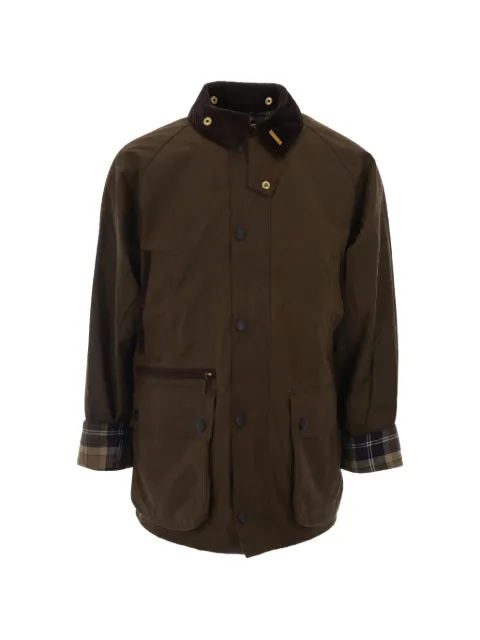 Barbour Bedale waxed-cotton corduroy-collar jacket