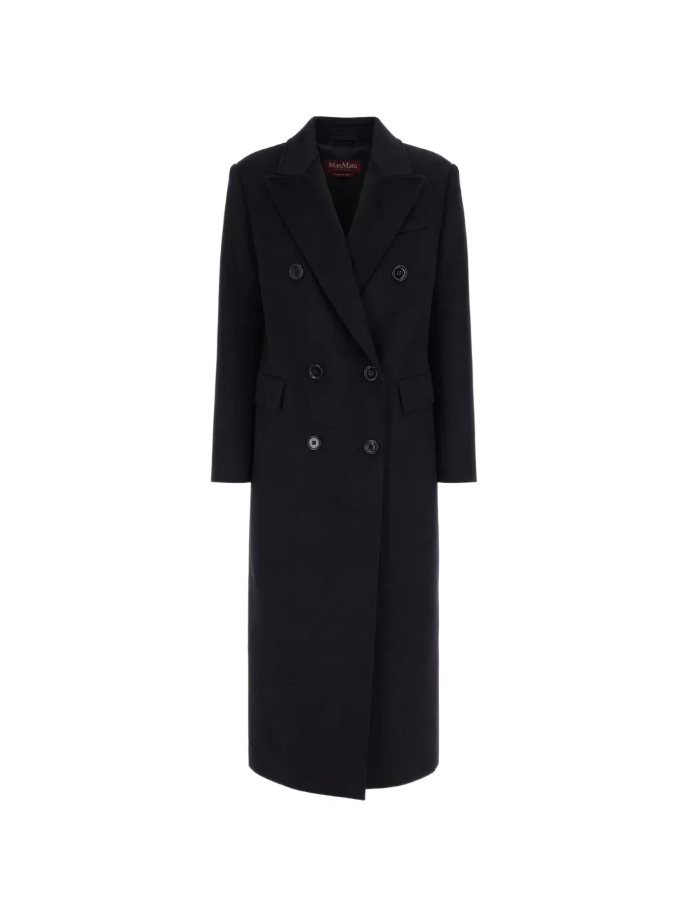 Max Mara Effigy double-breasted virgin-wool coat - Nero