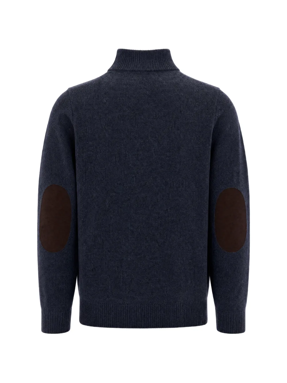 Barbour Trui met elleboogpatch en knopen Blauw