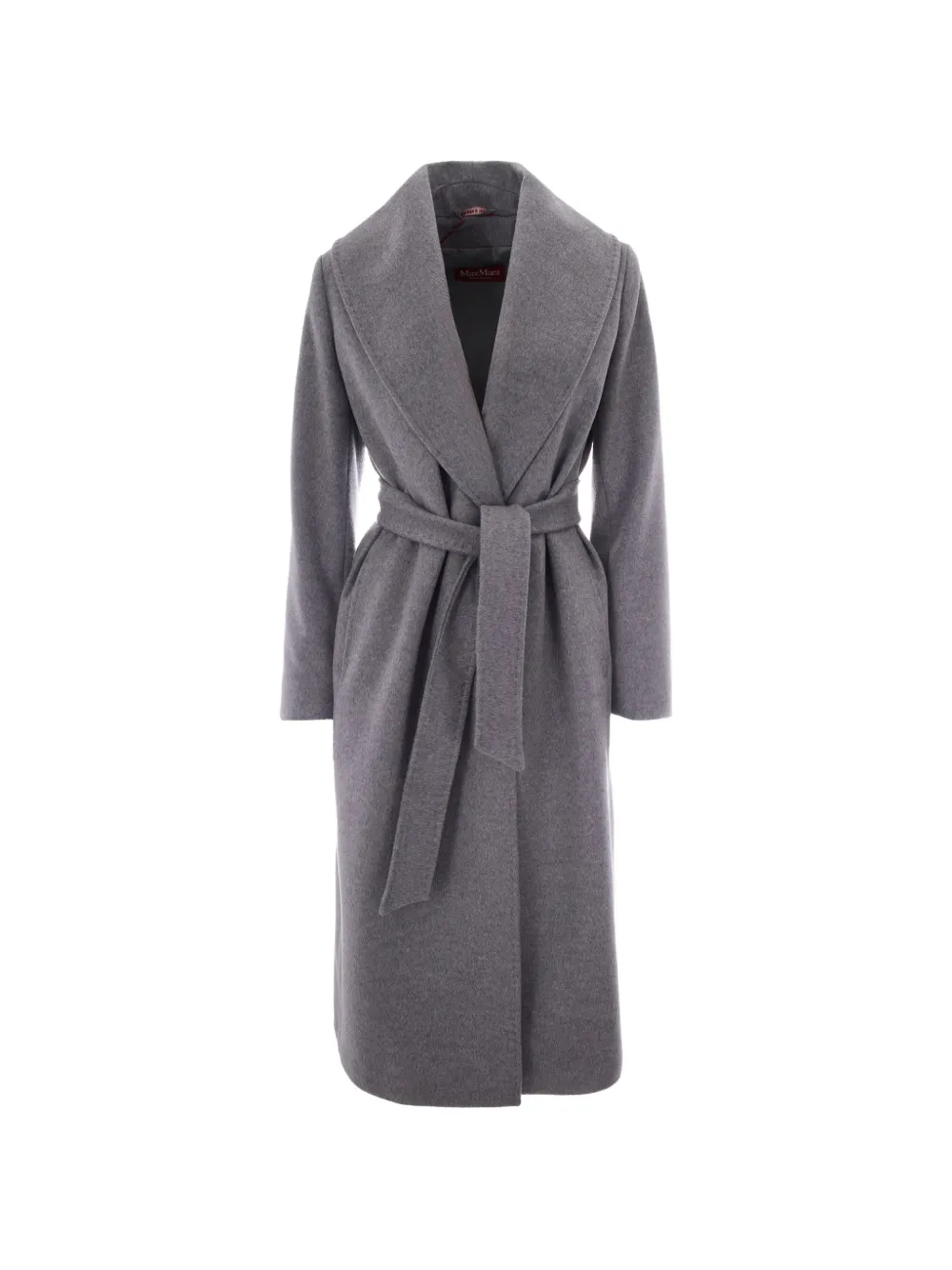 Max Mara belted shawl-collar coat - Grigio