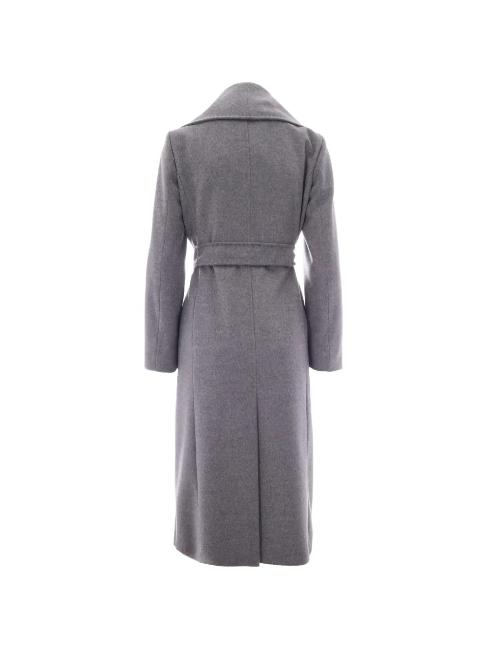 Max Mara belted shawl-collar coat Grijs