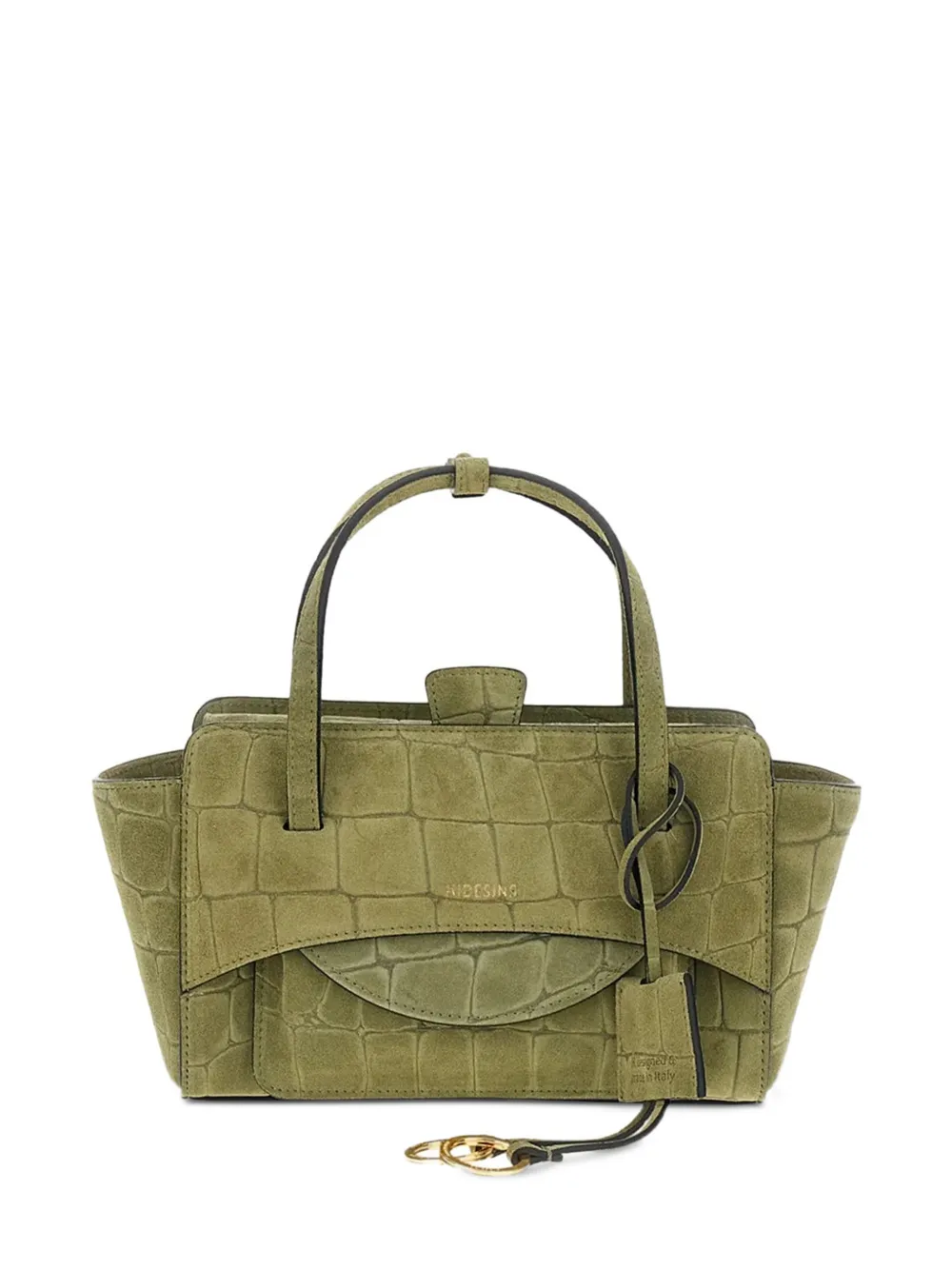 HIDESINS S Flap croc-effect tote bag