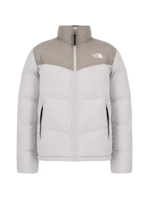 The North Face logo-embroidered quilted jacket