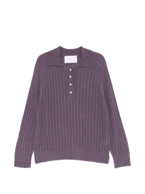 CUDDLEUP ribbed-knit polo top