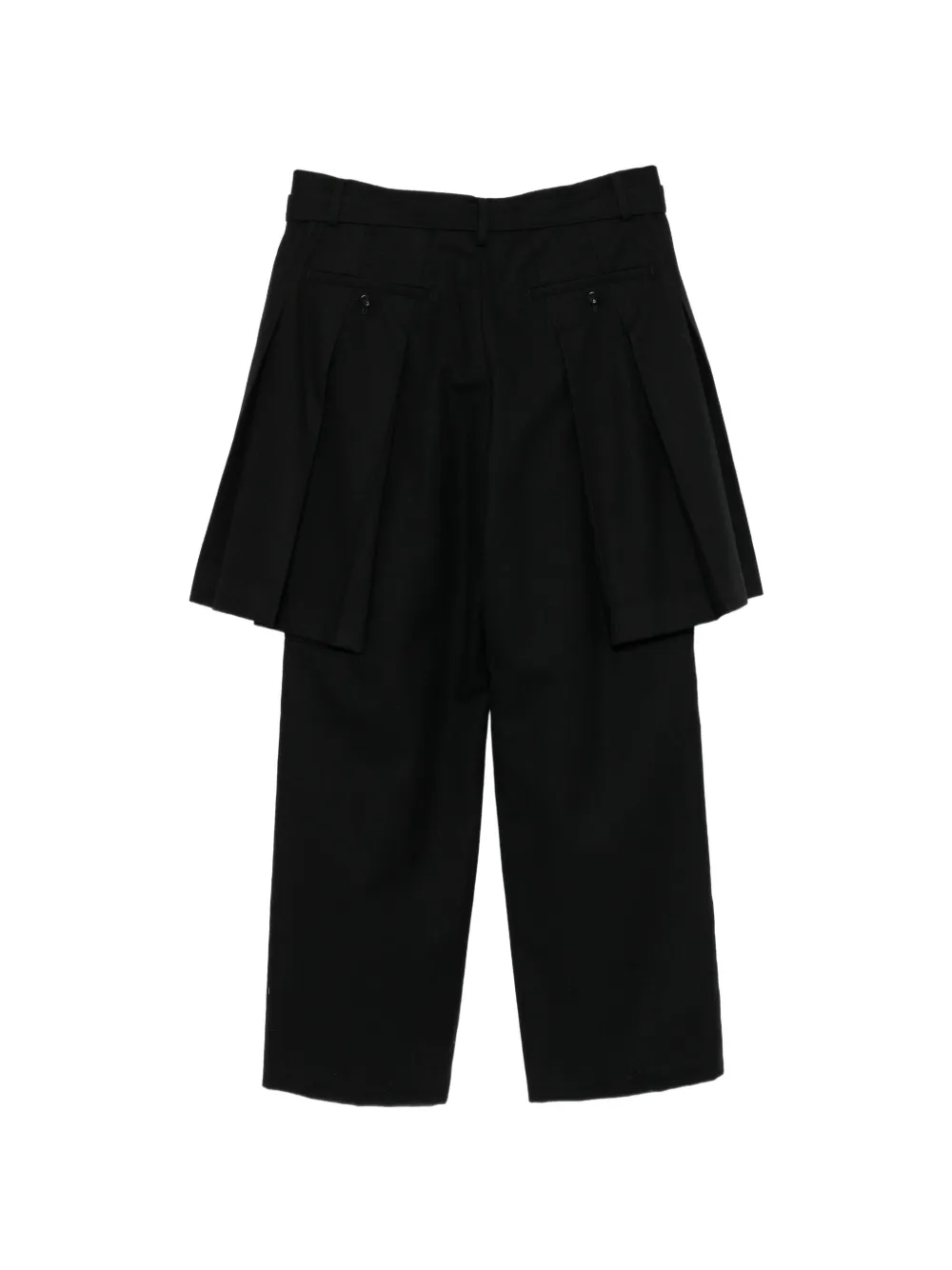 sacai Gelaagde broek met ceintuur Zwart