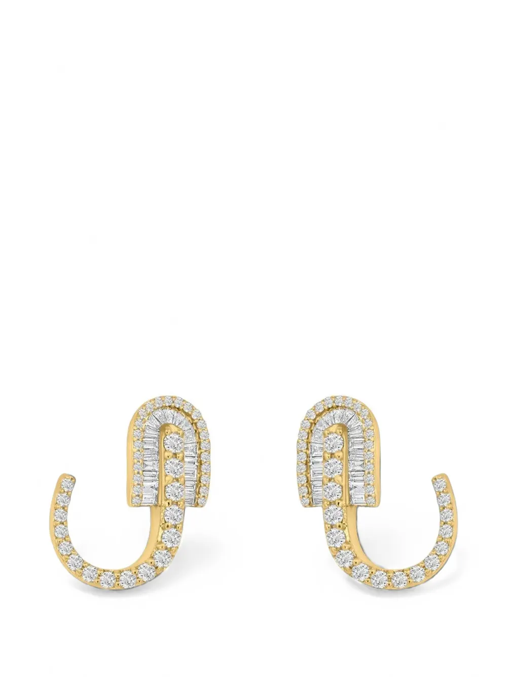 U LOS ANGELES U Huggie diamond earrings - Gold