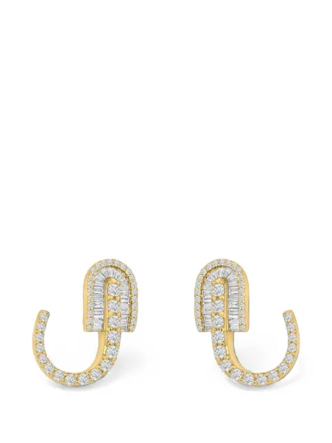 U LOS ANGELES U Huggie diamond earrings