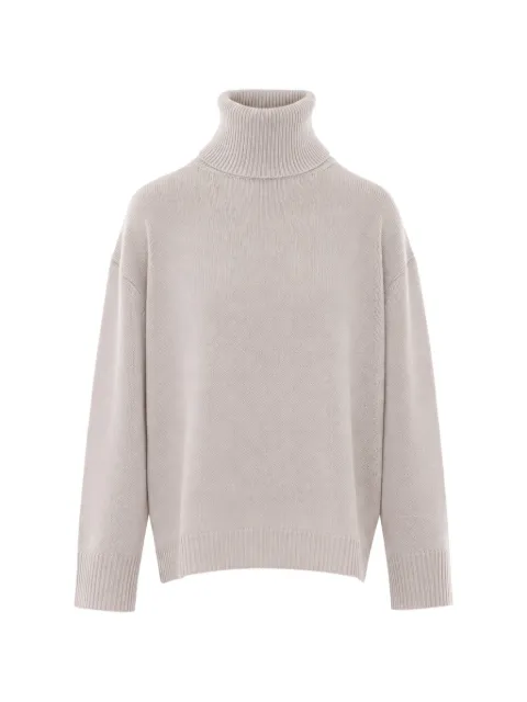 Allude roll-neck drop-shoulder sweater
