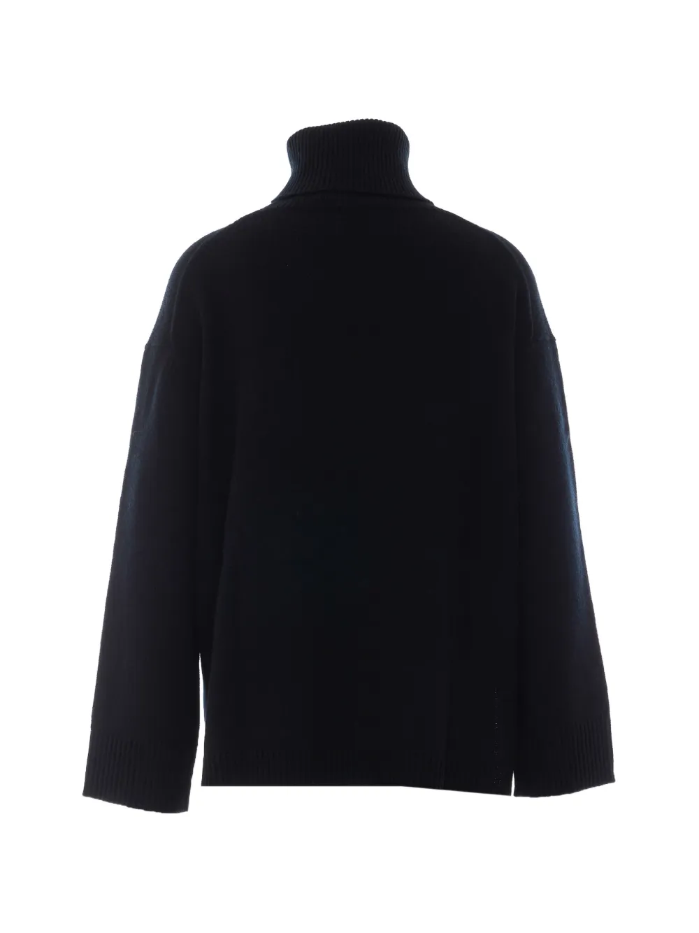 Allude roll-neck drop-shoulder sweater Zwart