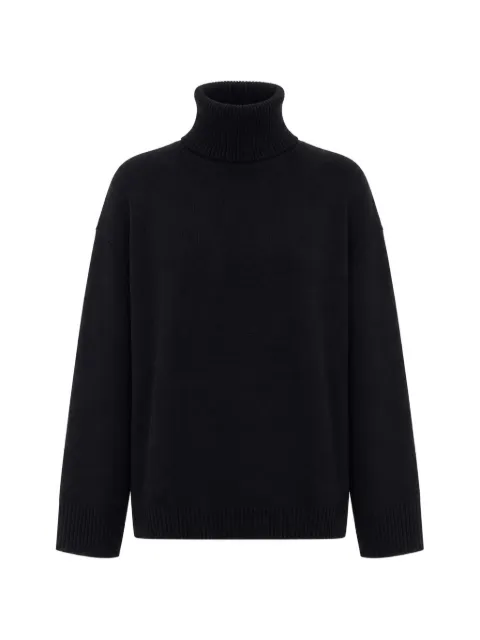 Allude ドロップショルダー タートルネックセーター
